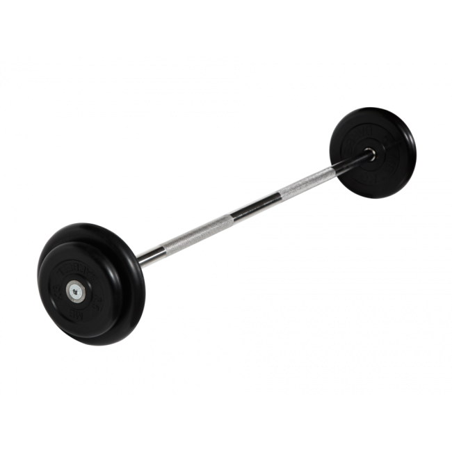 ШТАНГА НЕРАЗБОРНАЯ 20 КГ ЧЕРНЫЕ ДИСКИ MB BARBELL