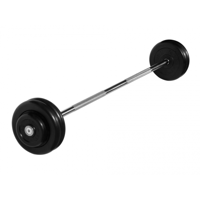 ШТАНГА НЕРАЗБОРНАЯ 27,5 КГ ЧЕРНЫЕ ДИСКИ MB BARBELL ШТАНГА НЕРАЗБОРНАЯ 27,5 КГ ЧЕРНЫЕ ДИСКИ MB BARBELL